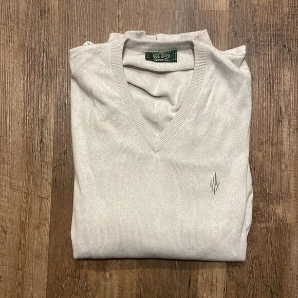 Peter Scott Cashmere Blend Pull Over V Neck Lightweight Sweater Men’s Size 48 - Picture 3 of 10